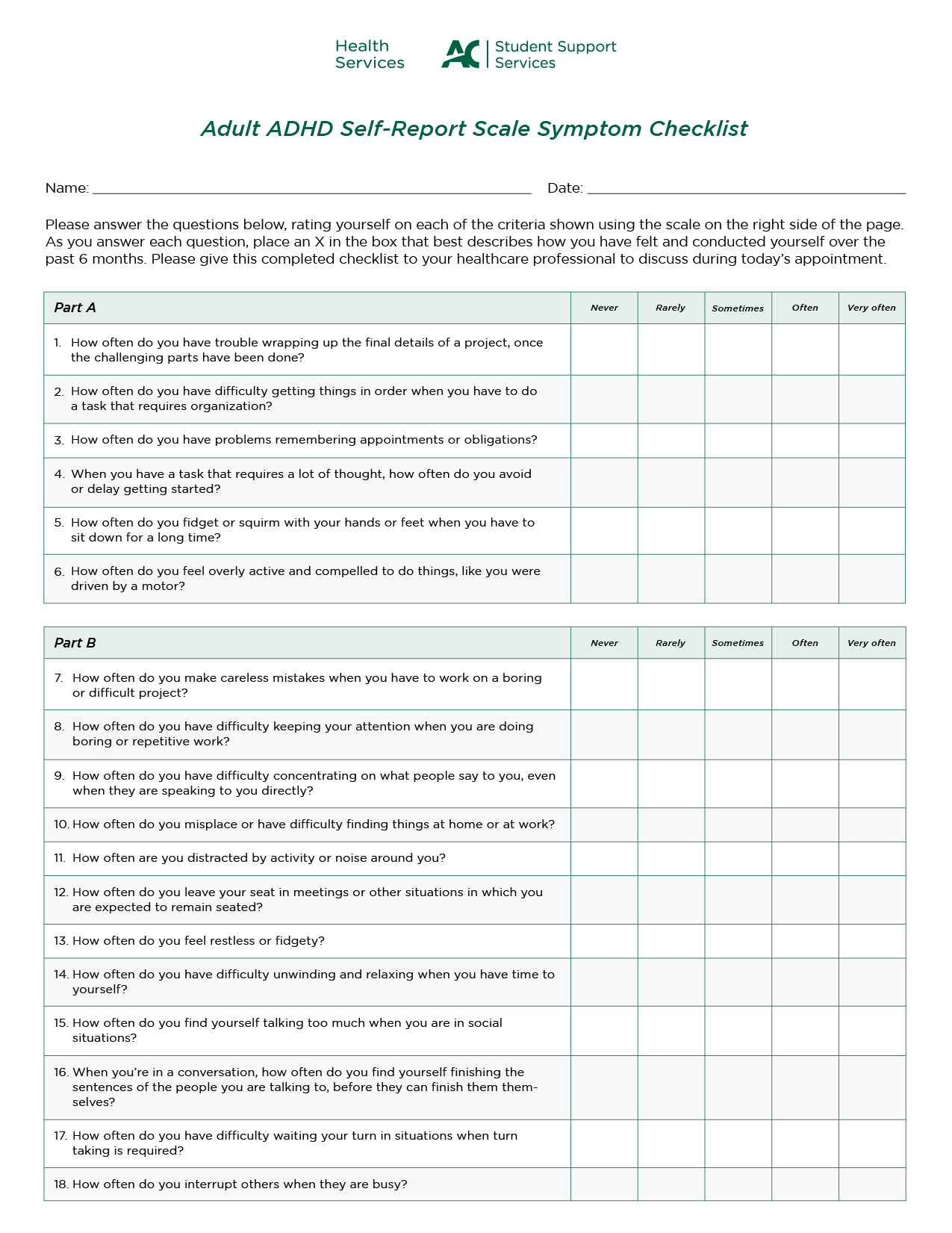 PDF_Adult ADHD Self-Screening Tool